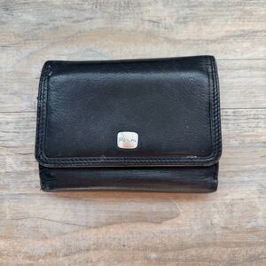 Rolfs Black Genuine Leather Wallet Classic Bifold Organizer Vintage